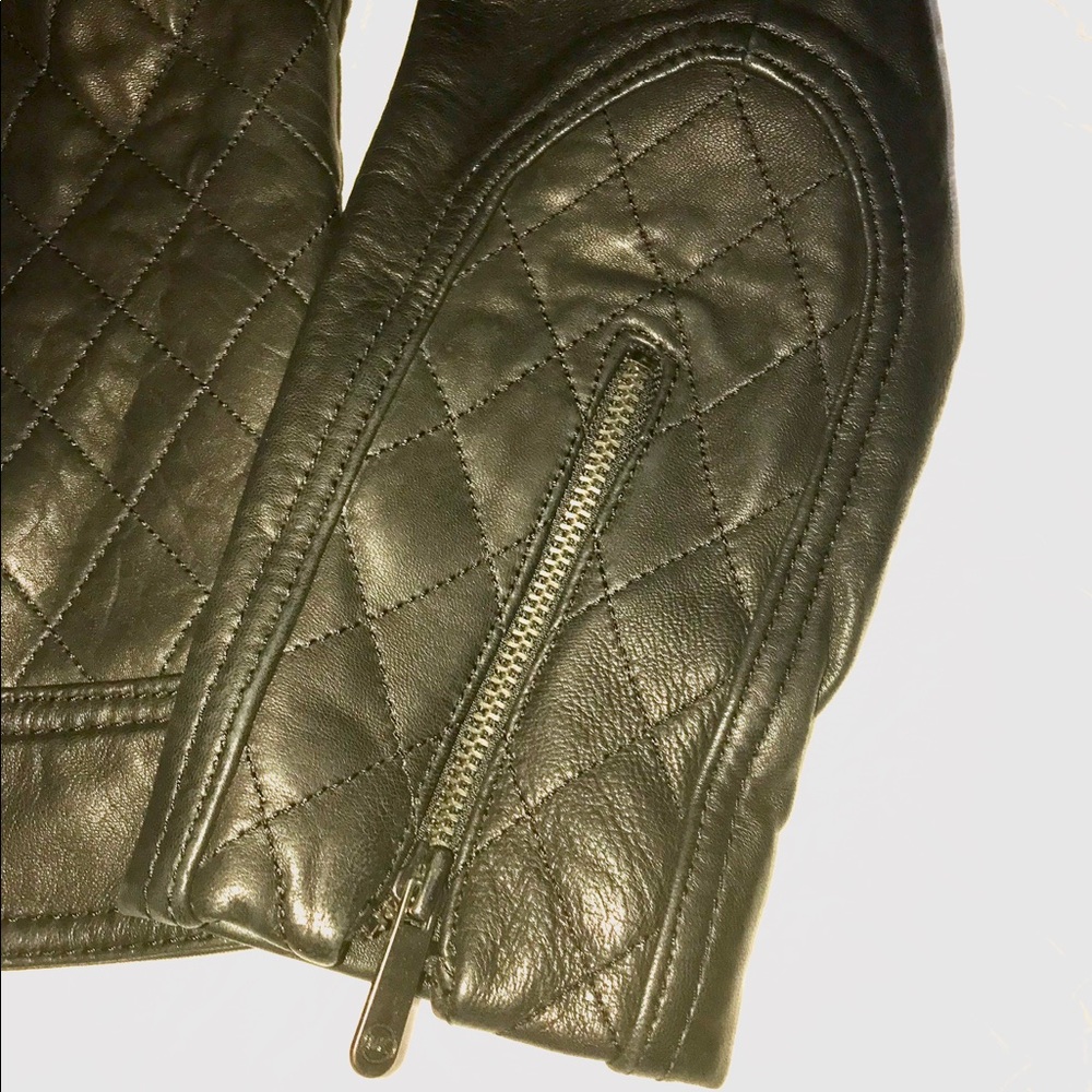 New Michael Michael Kors Moto Leather Jacket - Picture 5 of 6